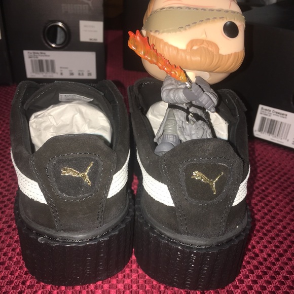 Rihanna Fenty Black - White Star Suede Creepers - Picture 5 of 8